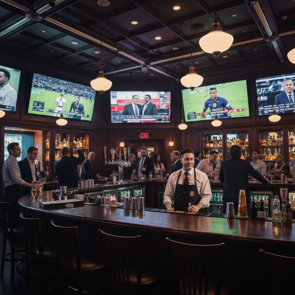 Bar con múltiples pantallas